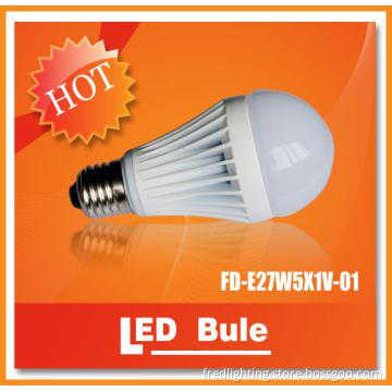 LED Bulb 5Watt E27/E26 Glass Cover AC100-240V CE RoHS Approved